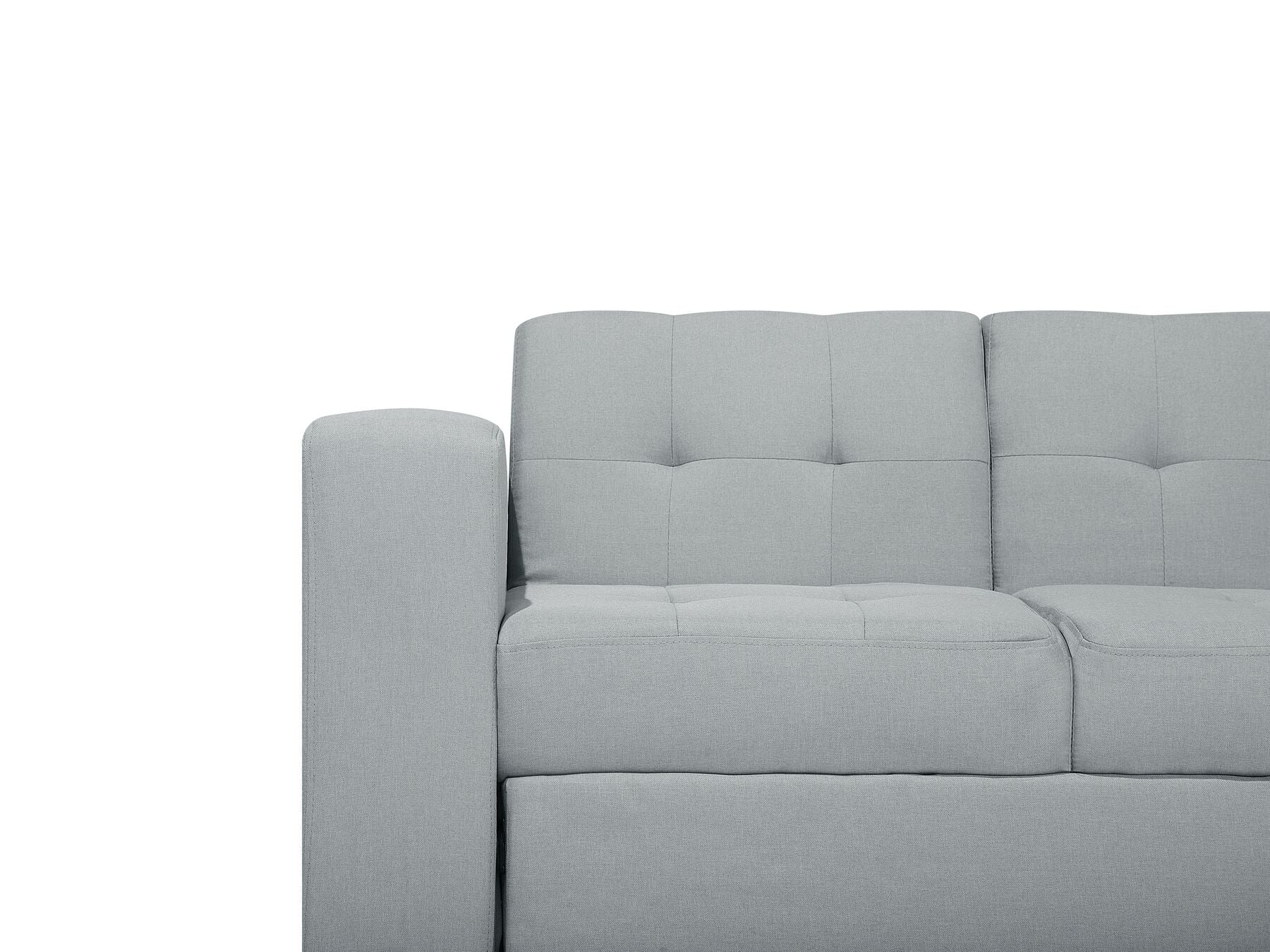 Sofa Bed FALSTER Fabric Light Grey with Storage 3 Seater