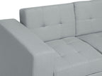 Sofa Bed FALSTER Fabric Light Grey with Storage 3 Seater