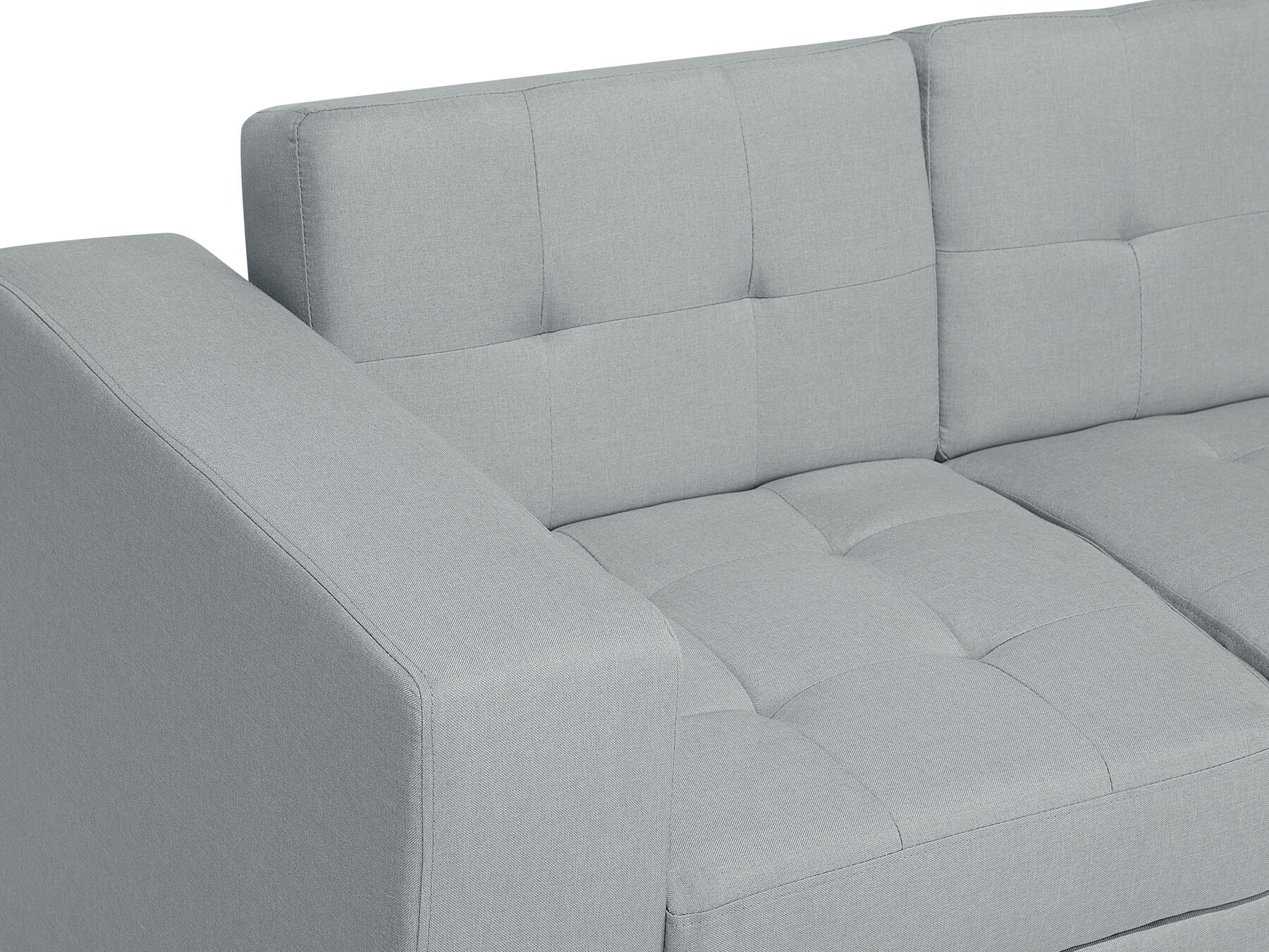 Sofa Bed FALSTER Fabric Light Grey with Storage 3 Seater