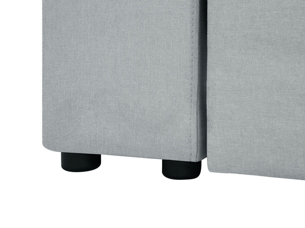 Sofa Bed FALSTER Fabric Light Grey with Storage 3 Seater