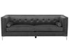 3 Seater Velvet Sofa Dark Grey
