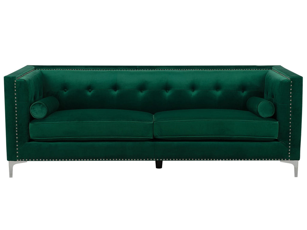 3 Seater Velvet Sofa Emerald Green AVALDSENES