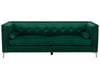 3 Seater Velvet Sofa Emerald Green