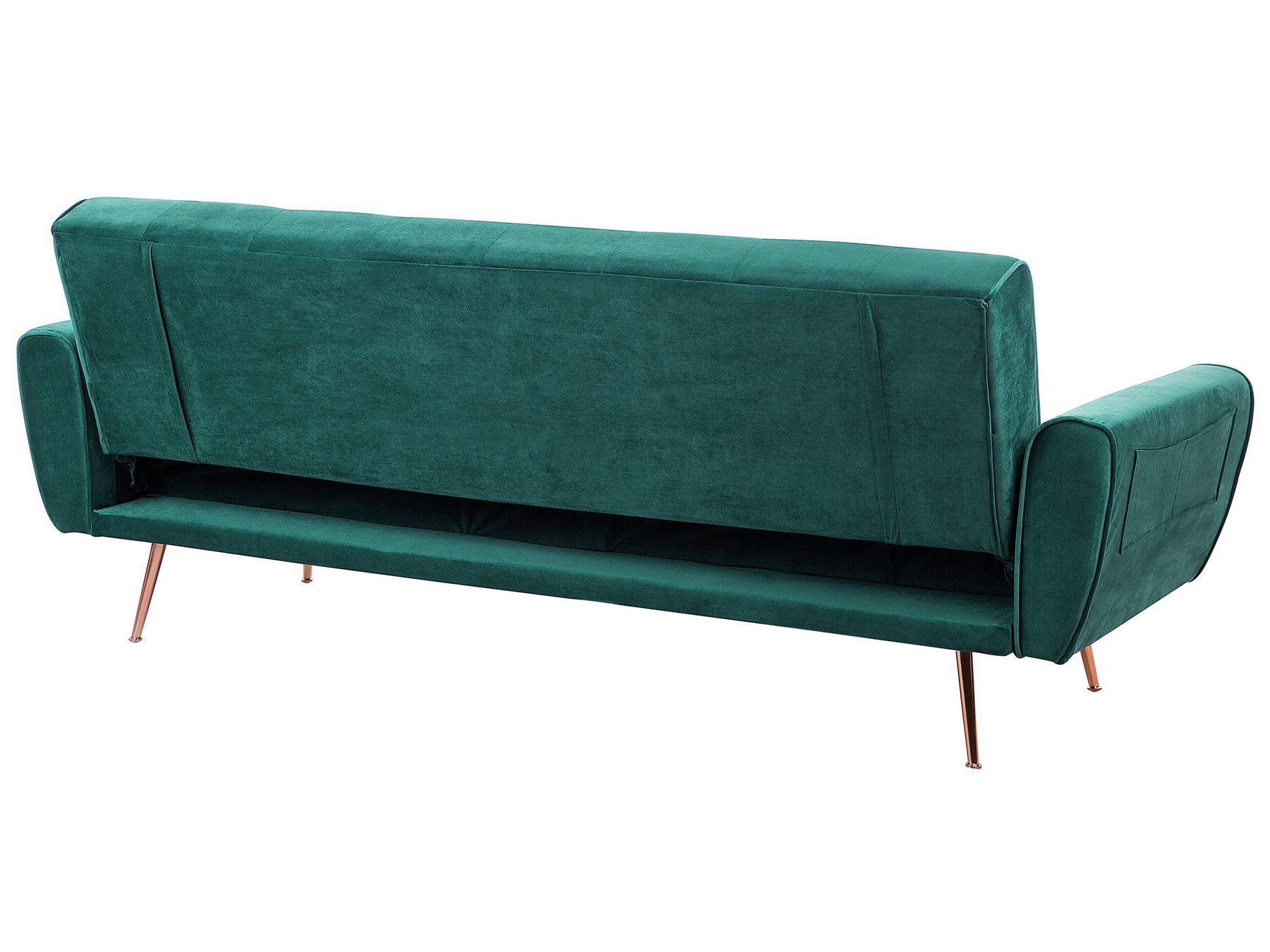 Sofa Bed SELNES Velvet Emerald Green 3 Seater