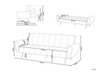 Sofa Bed SELNES Velvet Navy Blue 3 Seater
