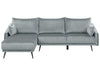 Right Hand Velvet Corner Sofa Grey