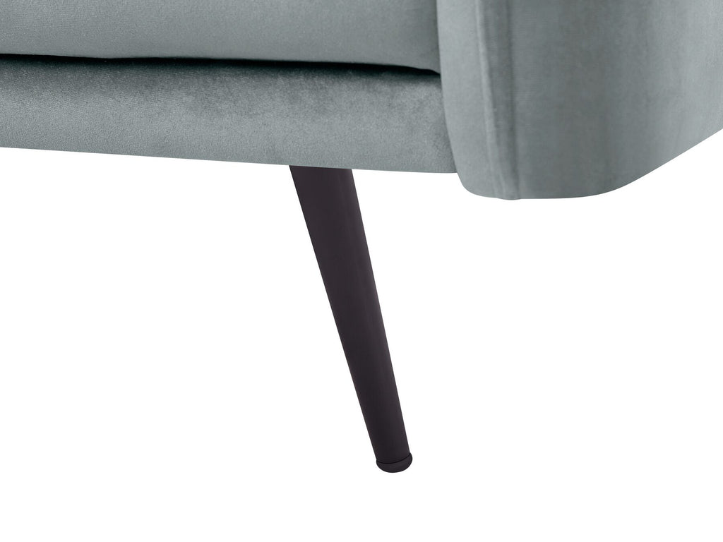 Right Hand Velvet Corner Sofa Grey VARDE