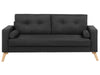 2 Seater Fabric Sofa Black