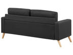 2 Seater Fabric Sofa Black KALMAR