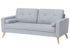 2 Seater Fabric Sofa Grey KALMAR