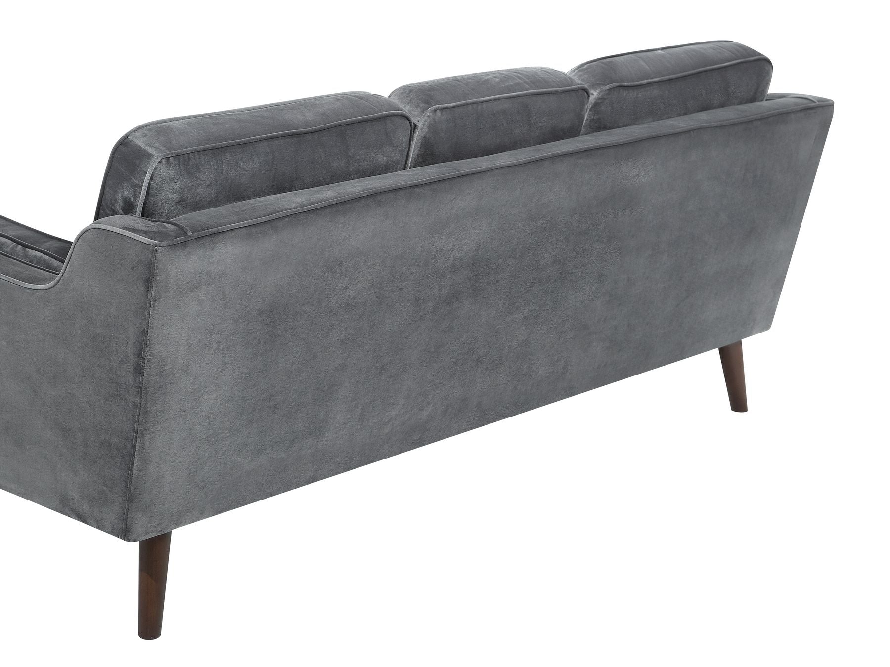 3 Seater Velvet Sofa Grey LOKKA