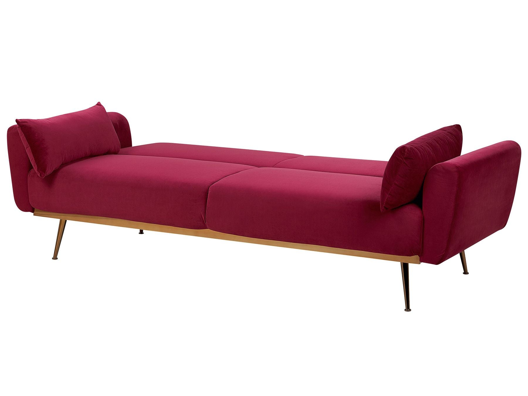 Sofa Bed EINA Velvet Burgundy 3 Seater