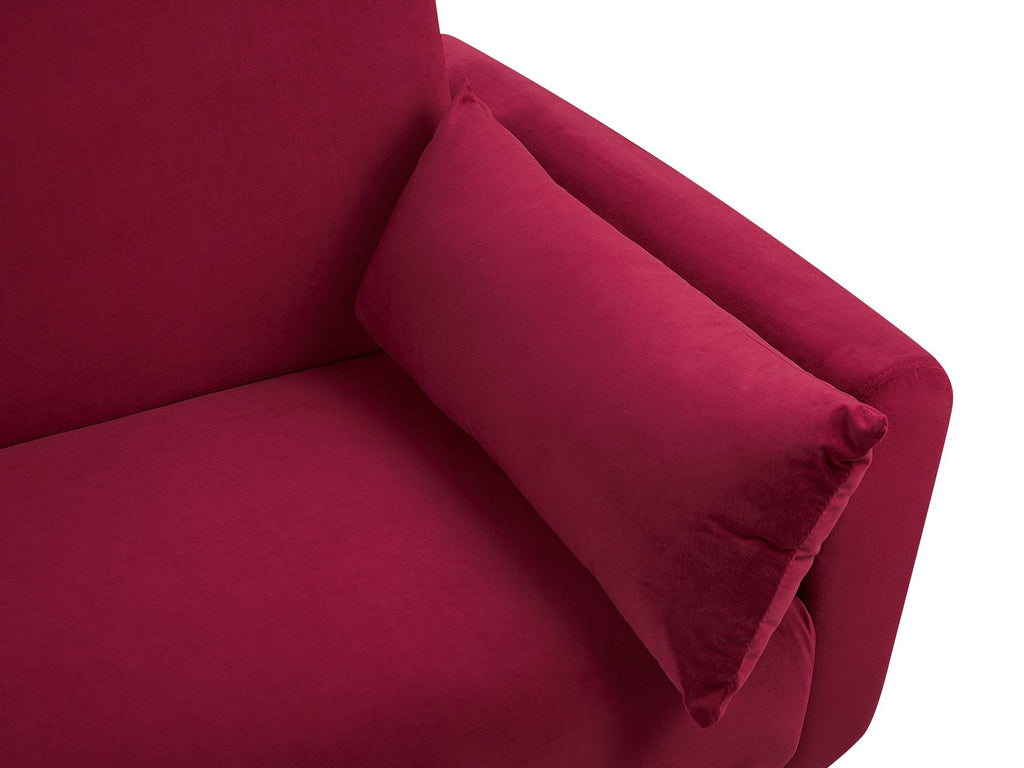Sofa Bed EINA Velvet Burgundy 3 Seater