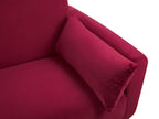 Sofa Bed EINA Velvet Burgundy 3 Seater