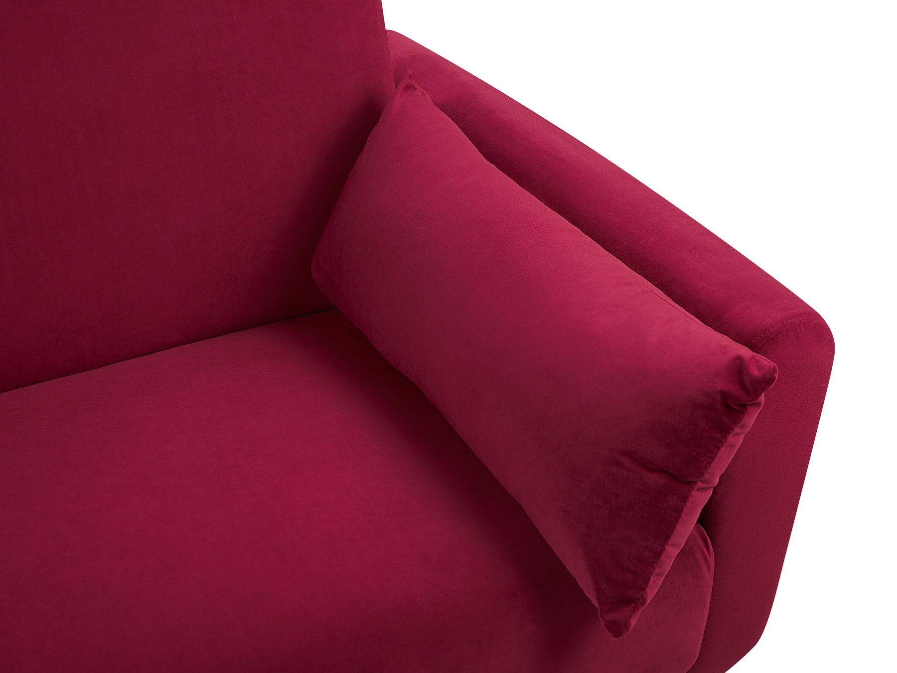 Sofa Bed EINA Velvet Burgundy 3 Seater