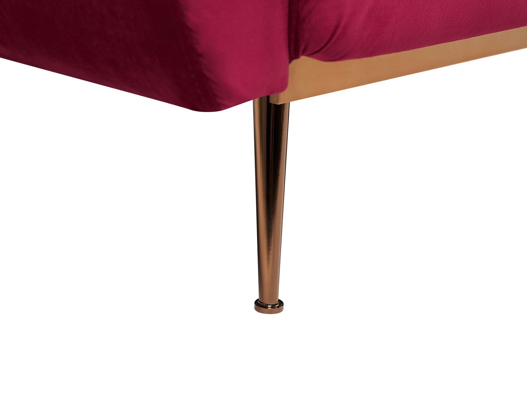 Sofa Bed EINA Velvet Burgundy 3 Seater