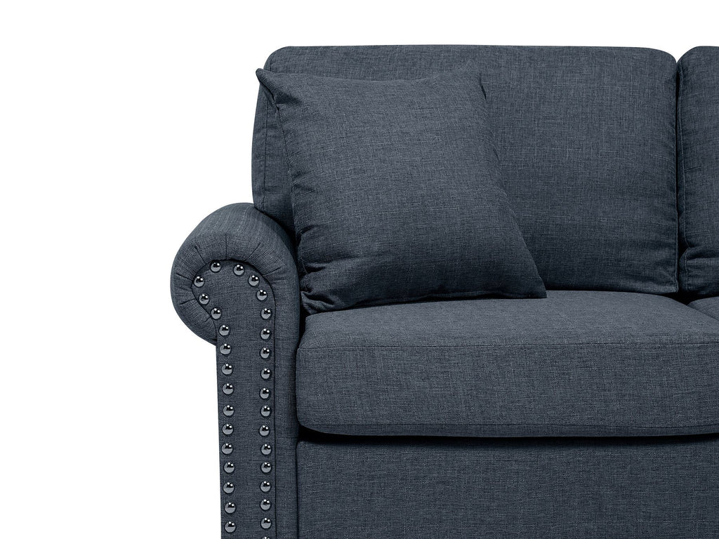 3 Seater Fabric Sofa Dark Grey OTRA II