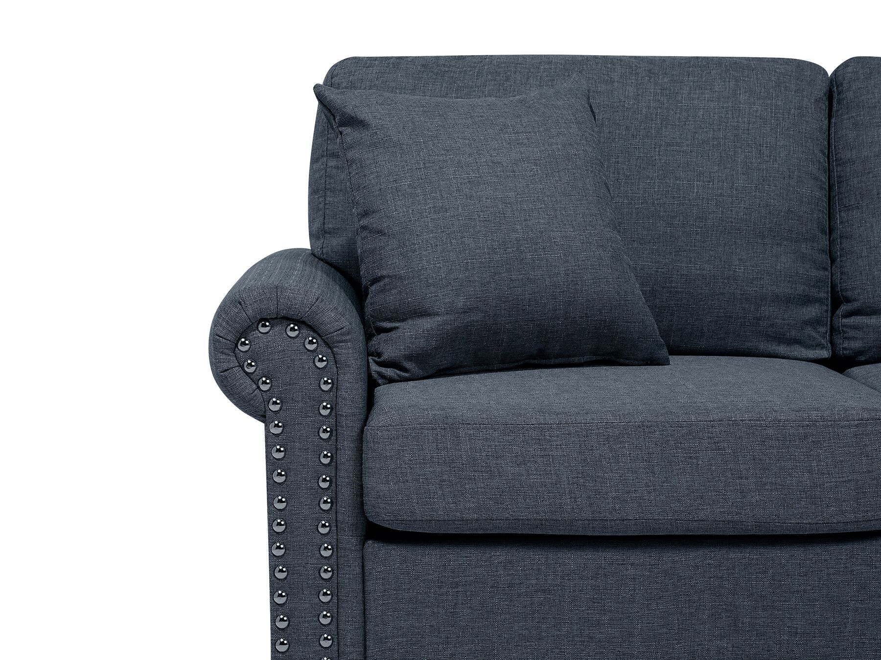3 Seater Fabric Sofa Dark Grey OTRA II