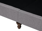 3 Seater Fabric Sofa Grey OTRA II