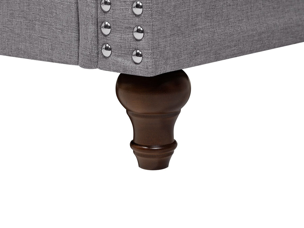 3 Seater Fabric Sofa Grey OTRA II