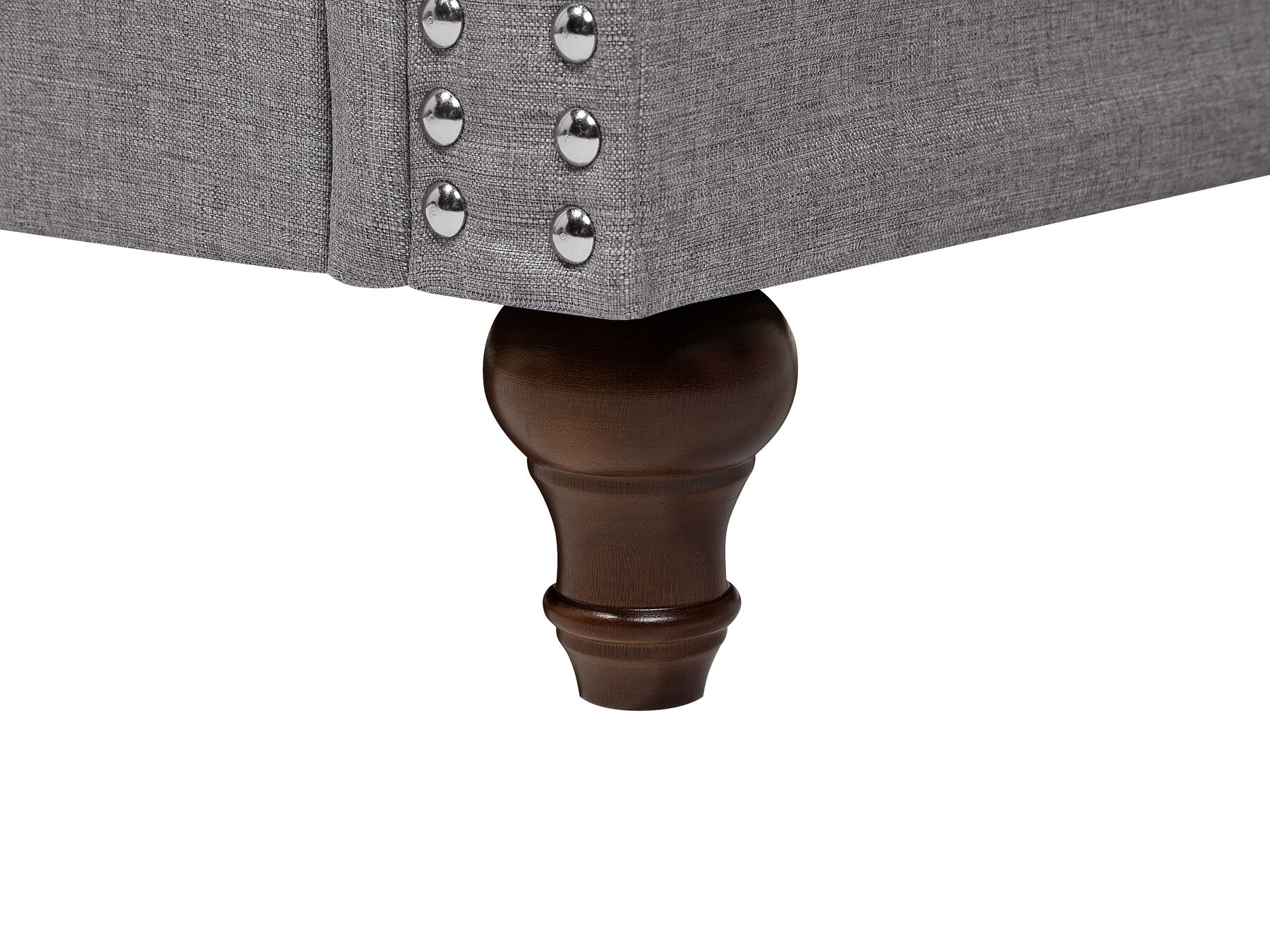 3 Seater Fabric Sofa Grey OTRA II