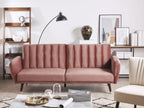 Sofa Bed VIMMERBY Velvet Pink 3 Seater