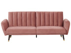 Sofa Bed VIMMERBY Velvet Pink 3 Seater