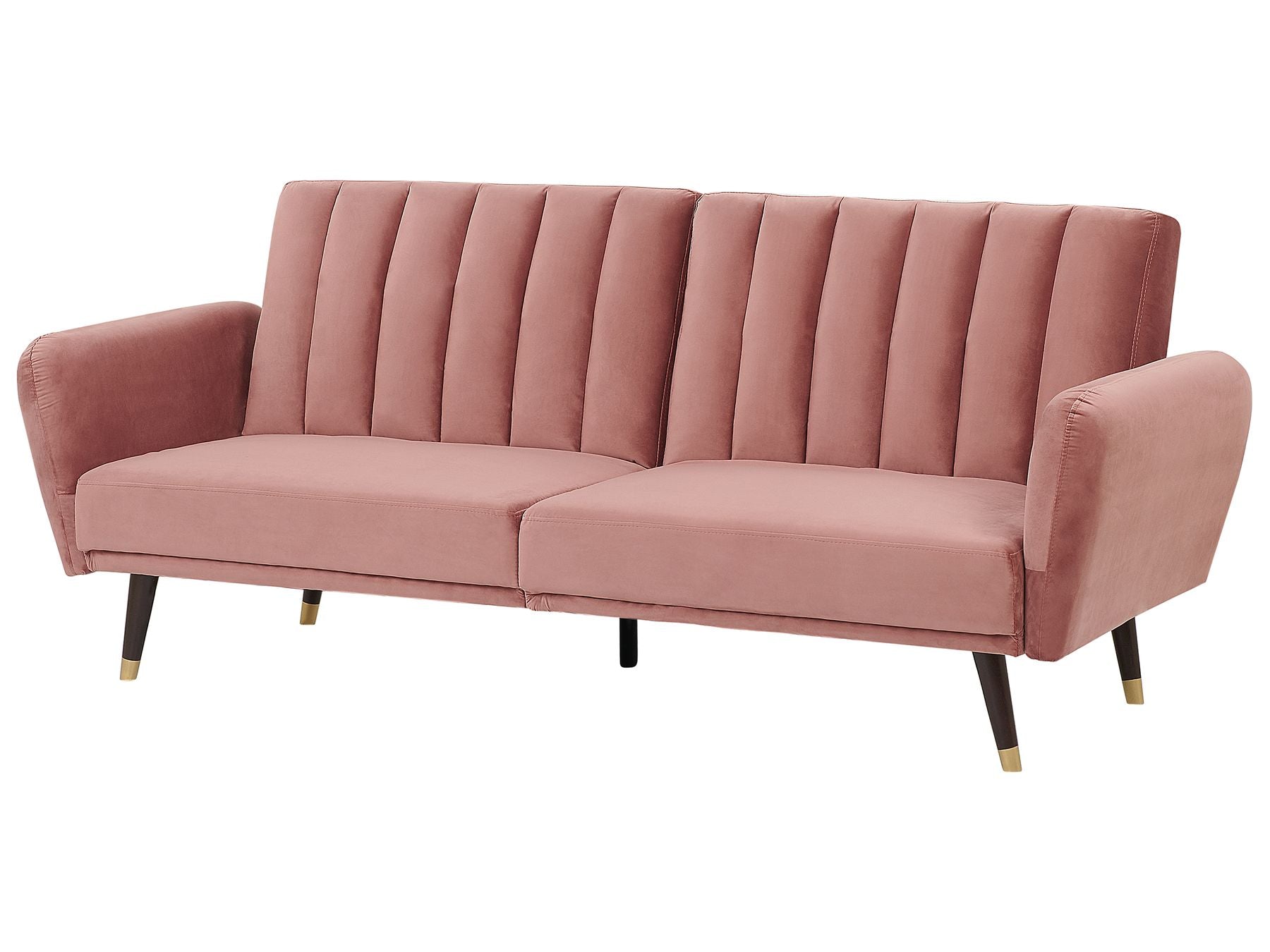 Sofa Bed VIMMERBY Velvet Pink 3 Seater