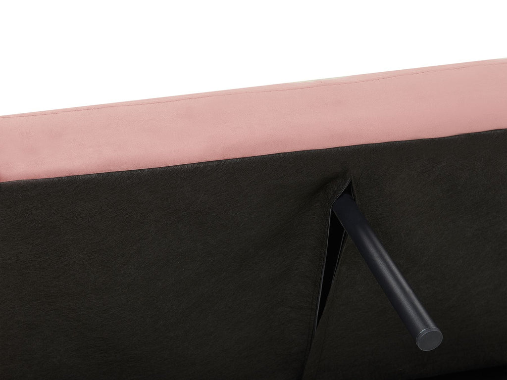 Sofa Bed VIMMERBY Velvet Pink 3 Seater