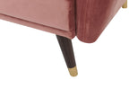 Sofa Bed VIMMERBY Velvet Pink 3 Seater