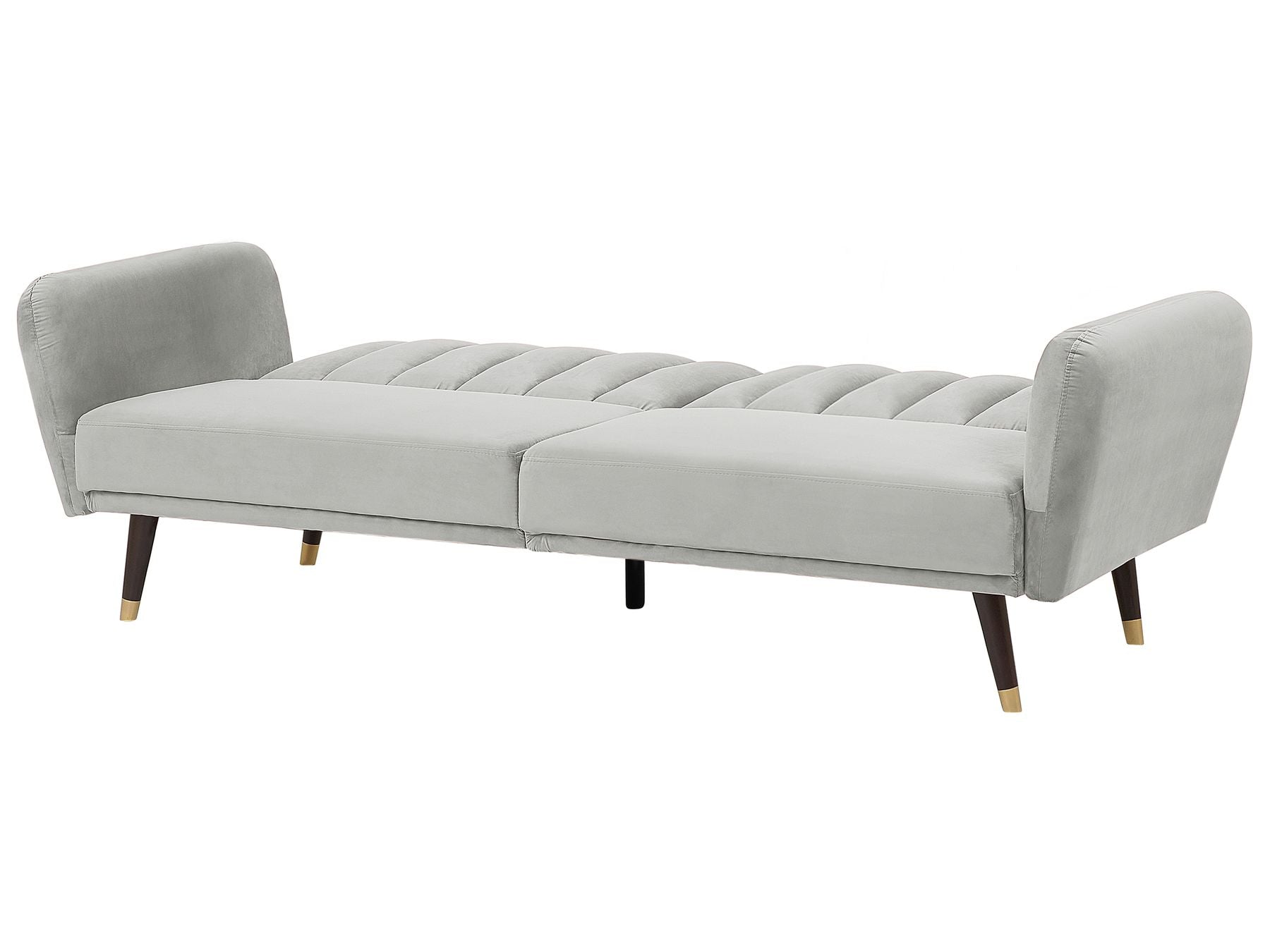 Sofa Bed VIMMERBY Velvet Light Grey 3 Seater