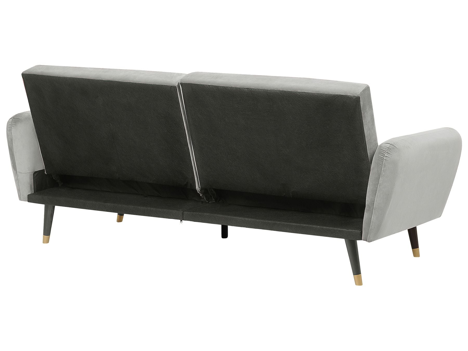 Sofa Bed VIMMERBY Velvet Light Grey 3 Seater