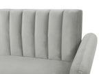 Sofa Bed VIMMERBY Velvet Light Grey 3 Seater