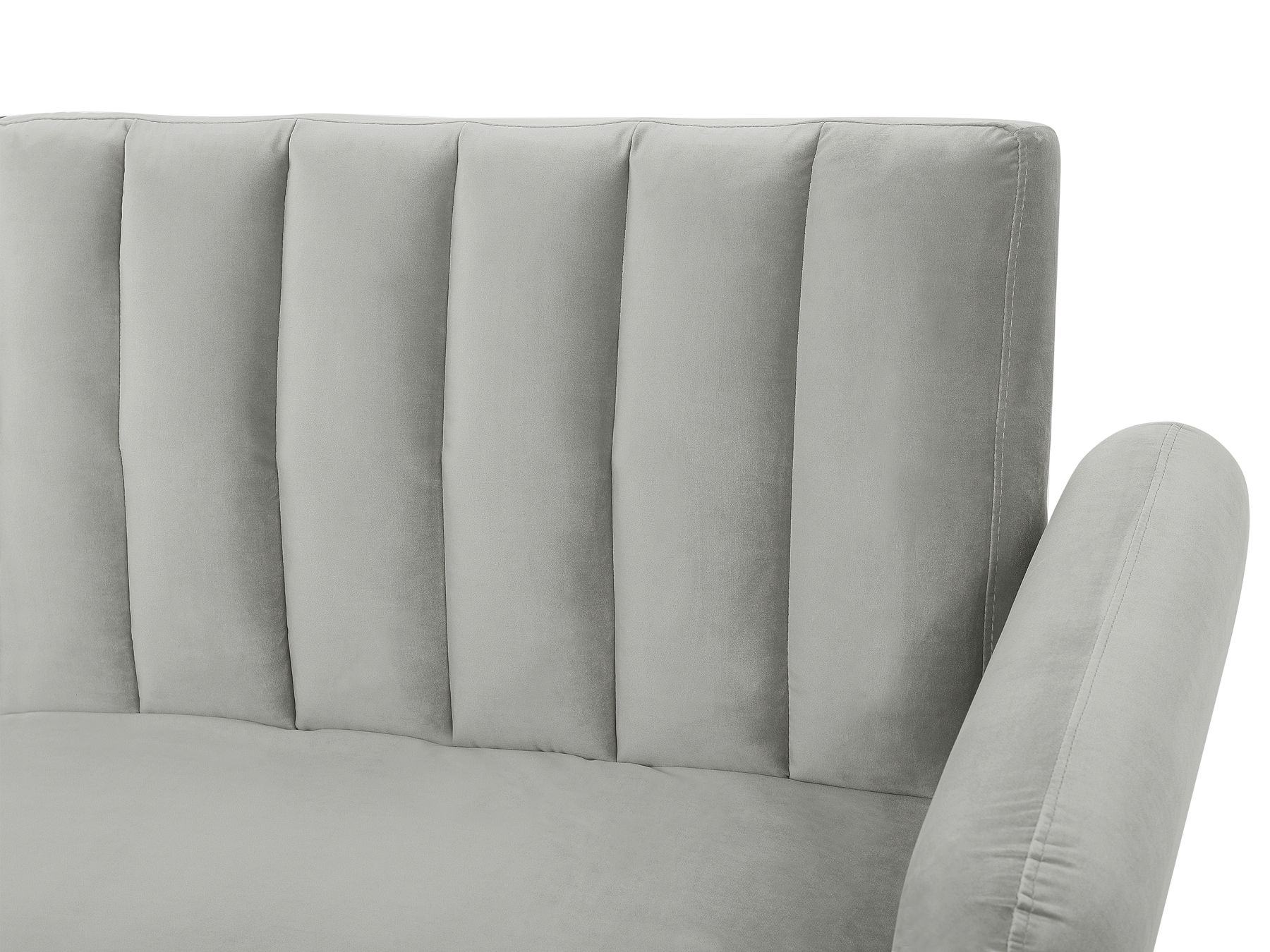 Sofa Bed VIMMERBY Velvet Light Grey 3 Seater