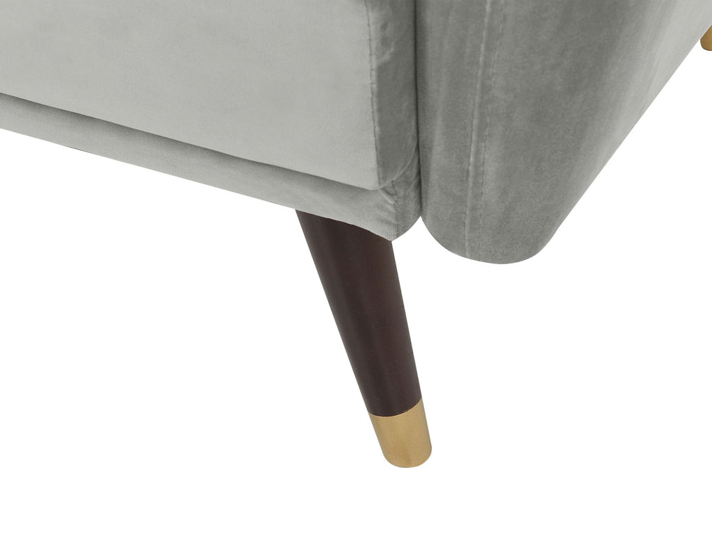 Sofa Bed VIMMERBY Velvet Light Grey 3 Seater