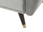 Sofa Bed VIMMERBY Velvet Light Grey 3 Seater