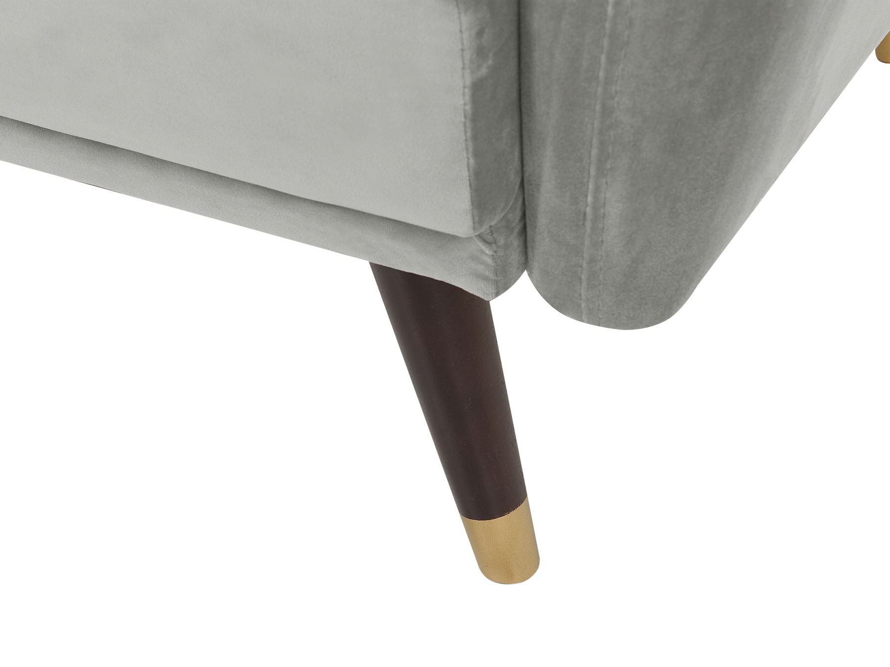 Sofa Bed VIMMERBY Velvet Light Grey 3 Seater