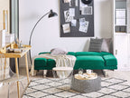 Velvet Sofa Bed Green YORK