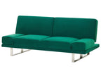 Velvet Sofa Bed Green YORK