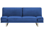 Velvet Sofa Bed Navy Blue YORK