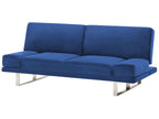 Velvet Sofa Bed Navy Blue YORK