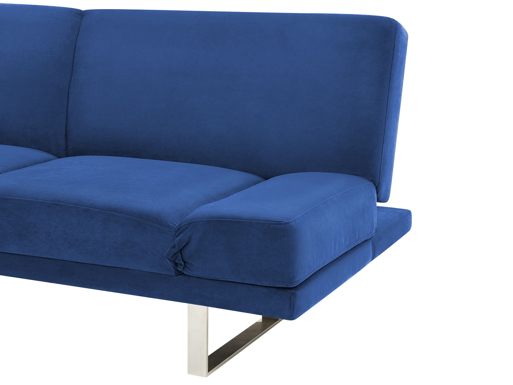 Velvet Sofa Bed Navy Blue YORK