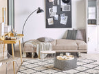 Fabric Sofa Bed Beige YORK
