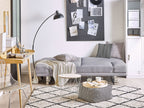 Fabric Sofa Bed Light Grey YORK