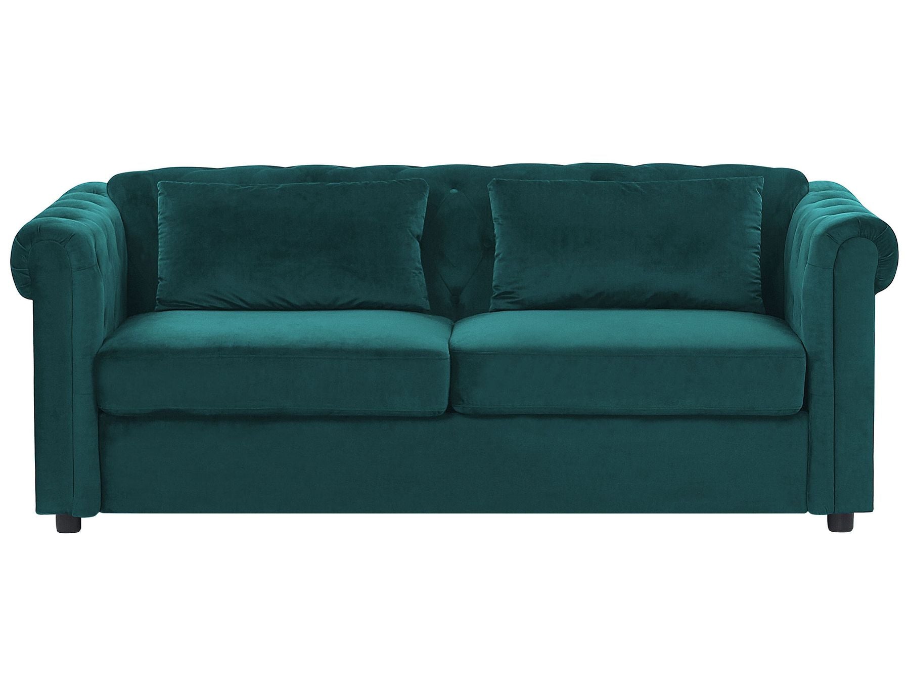 Sofa Bed CHESTERFIELD Velvet Emerald Green 3 Seater