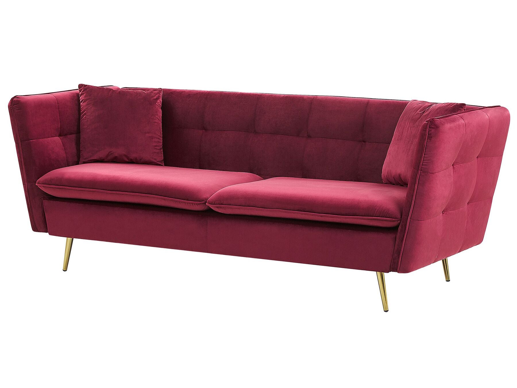 3 Seater Velvet Sofa Red FREDERICA