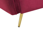 3 Seater Velvet Sofa Red FREDERICA