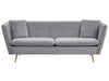 3 Seater Velvet Sofa Grey