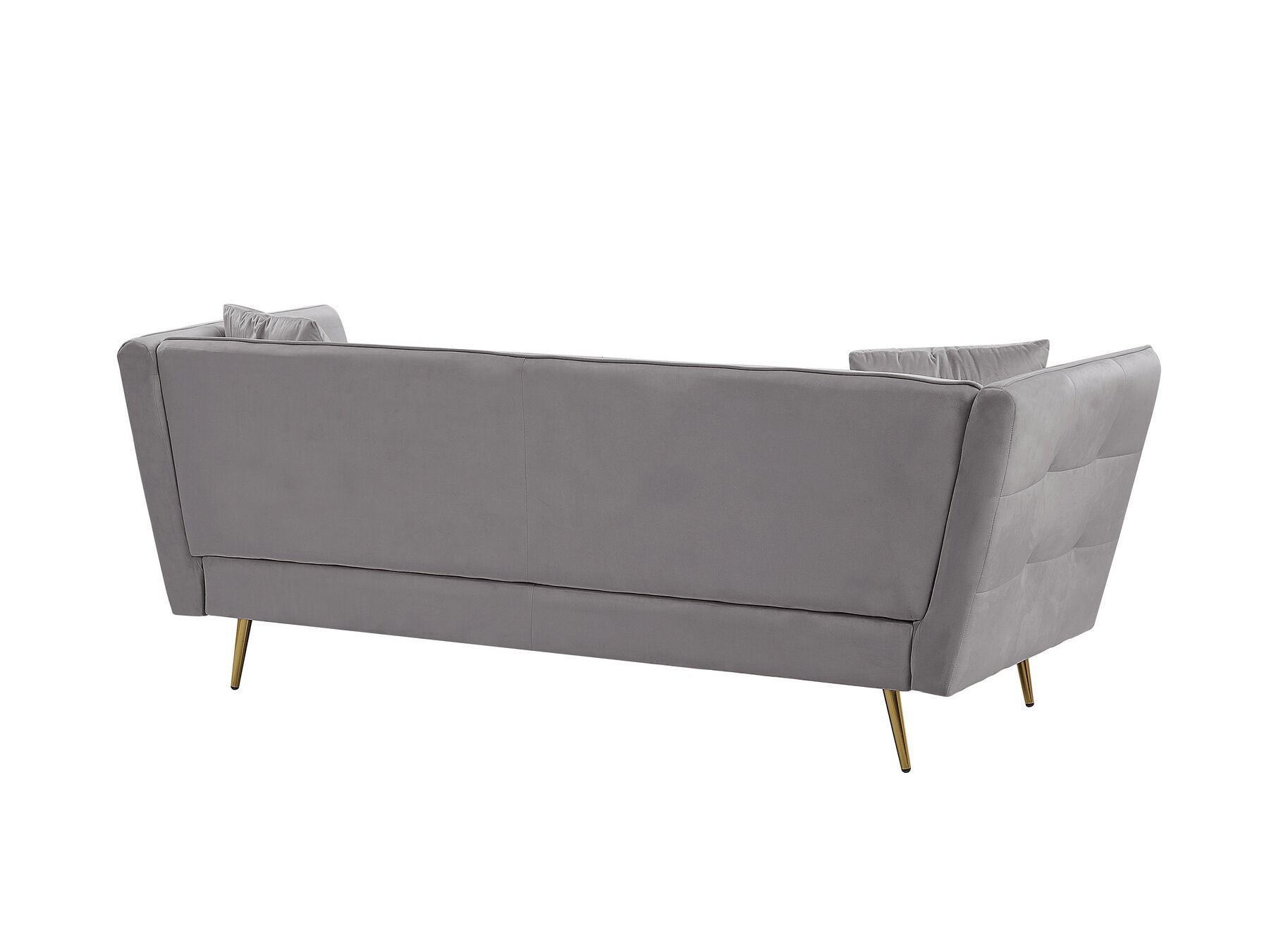 3 Seater Velvet Sofa Grey FREDERICA