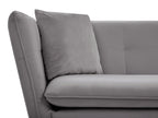 3 Seater Velvet Sofa Grey FREDERICA